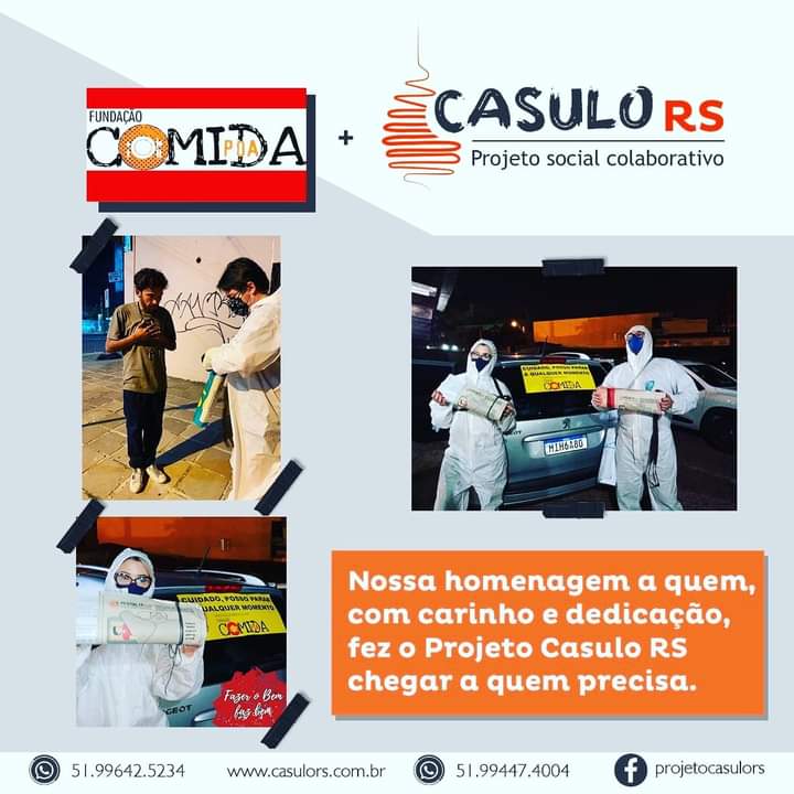 Fundação Comida POA em parceria com Casulo RS